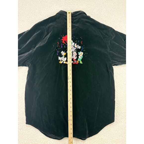 NWT VINTAGE 90s Disney Store Mickey &Friends New Years Embroidered Velvet Blouse - Picture 8 of 8